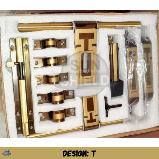 Vintage Finish Stainless Steel Door Kit 5mm 10 Inch - T