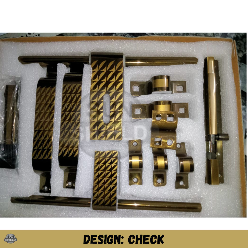 Vintage Finish Stainless Steel Door Kit 5mm 10 Inch - CHECK