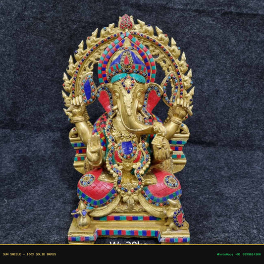 Brass Ganesh BAGN034 - 21 Inch, 20 kg