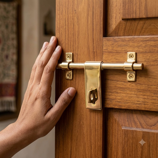 10" PVD Gold Steel Door Aldrop Latch, 5mm